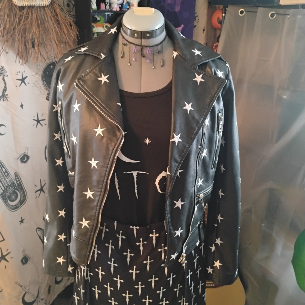 Noize Black Star-Patterned Jacket - image 3